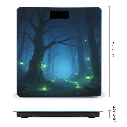 Forest Weight Scale Large Digital Bathroom Scales with Bright LED Display Non Slip Digital Scale and Step On Fashion Weighing Machine for Body