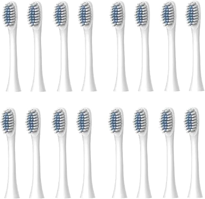 Replacement Toothbrush Heads ForCompatible for N101 N100 N105 Sonic Electric Soft Bristles Nozzles4/8/16Pcs(16pcs White)