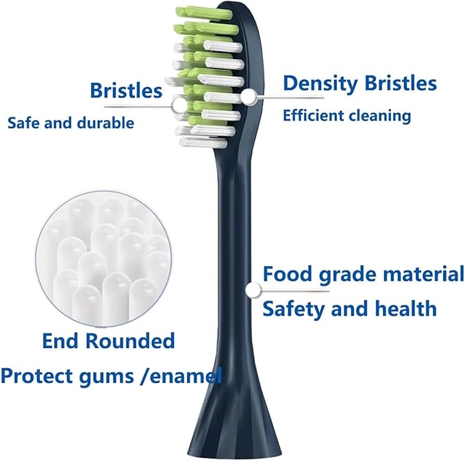 Compatible for Electric Toothbrush Heads HY1100 HY1200 Compatible with Replacement Tooth Brush Bristles20 Pcs(Green)