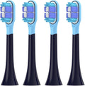 Replacement Toothbrush HeadsCompatible for Mijia T301/T302/T501C Sonic Electric Soft Bristle Nozzles(4 pcs BJ Black)