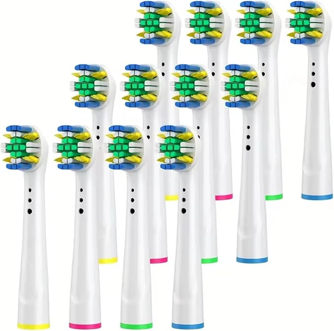 4/12/16Pcs Replacement Toothbrush Heads Compatible for Oral-BBraun Electric Toothbrush Heads Brush Heads(Floss Clean 12pcs)