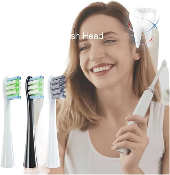 12PCS Replacement Brush Heads Compatible for Oclean X/X PRO/ Z1/ F1/ One/Air 2 /SE Sonic Electric Toothbrush Soft Bristle Nozzles(12pcs Green)