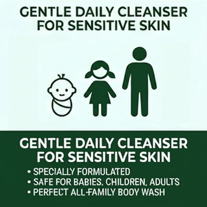 Dr.ato Essential Moisture Wash for Sensitive Skin &amp Baby Gentle Hydrating Body Cleanser Hypoallergenic pH-Balanced Family &amp Baby Safe – 500ml / 16.9 fl. oz