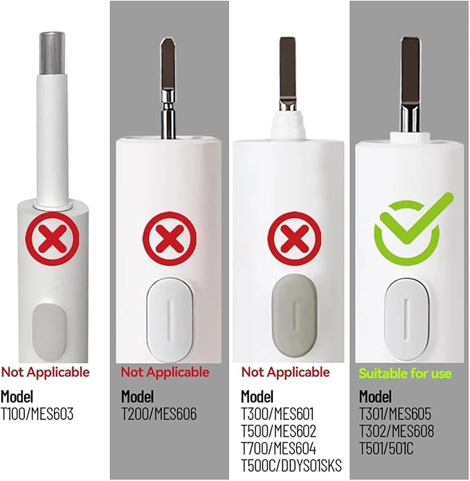 Replacement Brush Heads Compatible for Mijia T301 T302 T501 /501CSonic Electric Toothbrush Head Soft Bristle Nozzles(T301-302-WH6BK6)