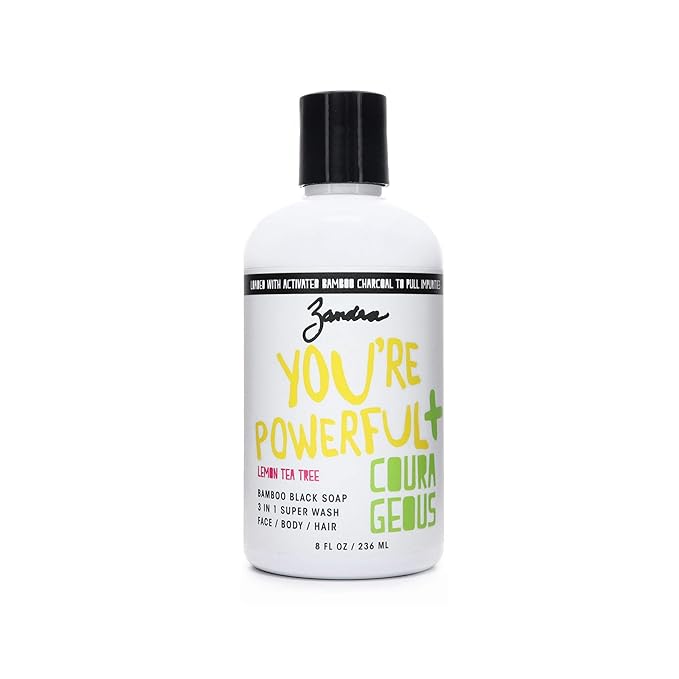 ZANDRA Lemon Tea Tree Black Soap 3 In 1 8 OZ