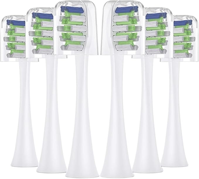 10 Pcs Toothbrushes HeadCompatible for Sarmocare S100 and S700 Electric Toothbrush(4pcs White)