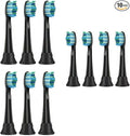 Replacement Toothbrush Heads Compatible with M-Teeth X5 X7 Truth Series 10 Pack Black
