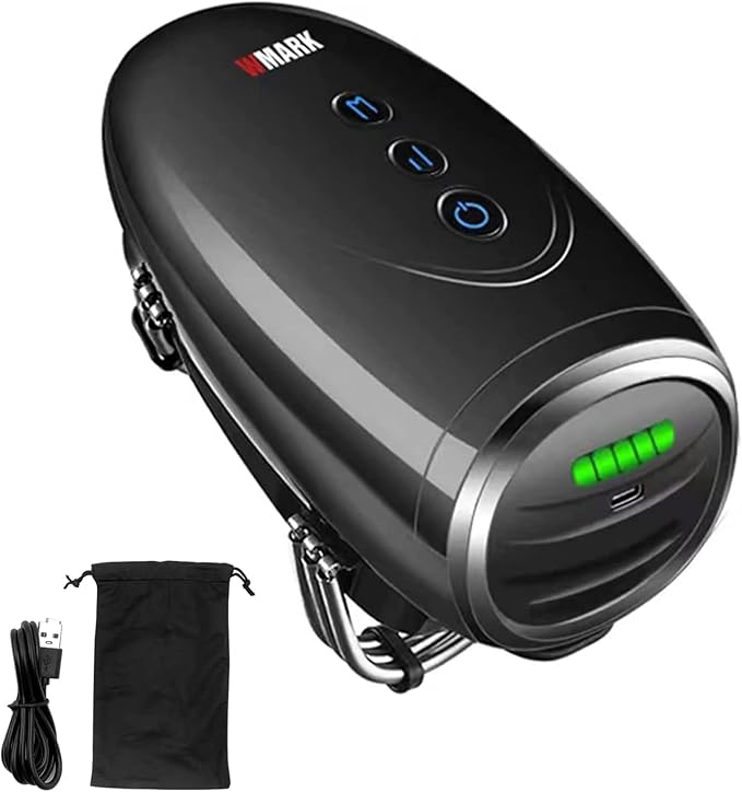 WMARK Barber Massager/Cordless HandheldMassager Charge Neck/Legs/Hand/FaceMassager 2 Massage Nodes 2600AMHBlack