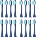 16pcs Replacement Brush HeadsCompatible for X/Pro/ Z1/ SE F1 PW01/03/05/07/09 P5(16 Blue)