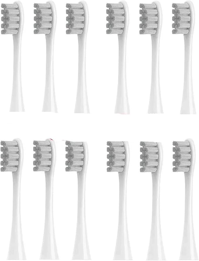 8/12/16Pcs Electric Toothbrush Replacement Brush HeadsCompatible for Oclean X/One/Air 2/ SE/X PRO/ Z1/ F1(12 Pcs Gray)