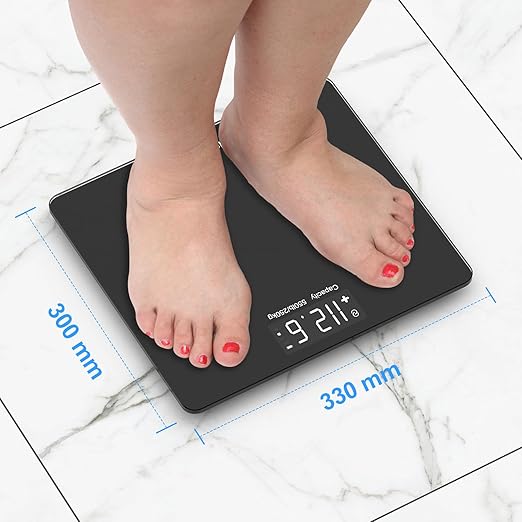 550lbs/250kg Scale for Body Weight Bathroom: Digital Scales Accurate with BMI Via Smart APP Capacity Weight Scales Extra-High Capacity Bright LED Display &amp Large Clear Numbers