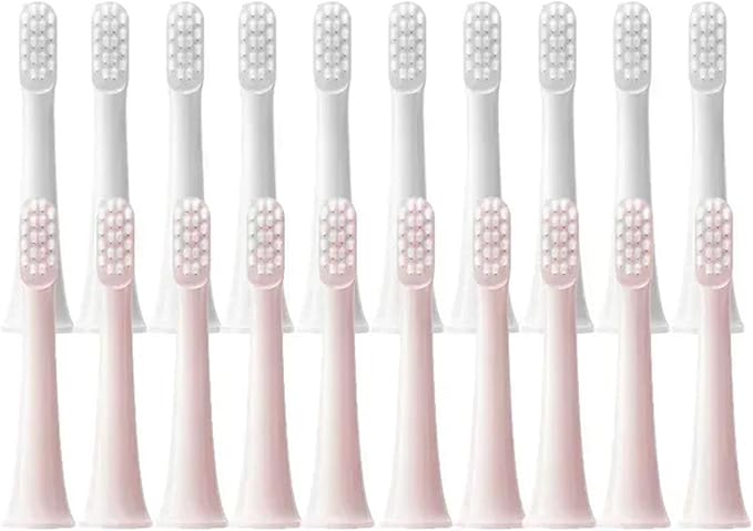 10PCS Compatible for T100 Replacement Brush Heads Electric Toothbrush Vacuum Soft Bristle Suitable Nozzles(10White)