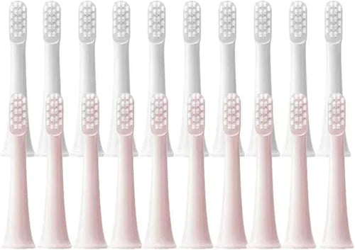 10PCS Compatible for T100 Replacement Brush Heads Electric Toothbrush Vacuum Soft Bristle Suitable Nozzles(5White5Pink)