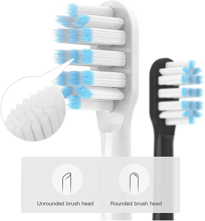 10PCS Replacement Toothbrushes Head Compatible for SOOCAS X3/X3 Pro/X1/V1/V2/D3/X3U/X5 Soft Sonic Electric Brush Clean Nozzles(5White5Pink)