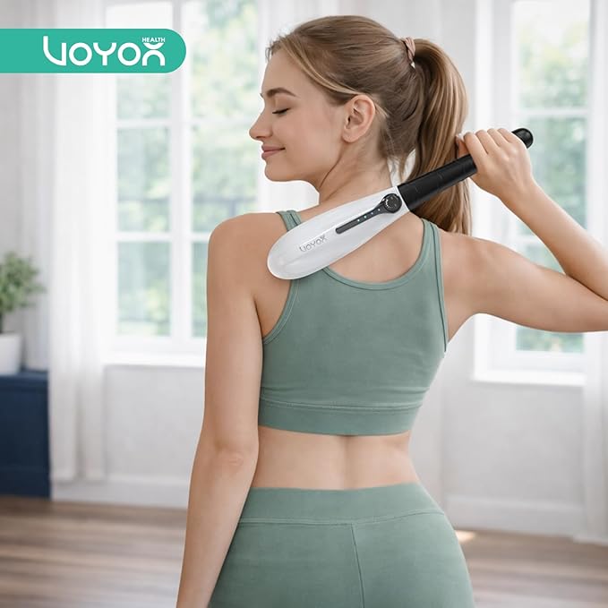VOYOR-HEALTH Back Massager Handheld for Muscles Relaxation Percussion Massager for Pain Relief Deep TissueVariable Intensity with 5 Multi-Functional Heads for Neck Shoulder Legs