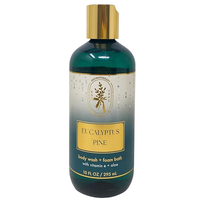 Bath &amp Body Works Aromatherapy Eucalyptus &amp Pine 2 Body Washes with a Fresh Forest Bar Soap - Full Size