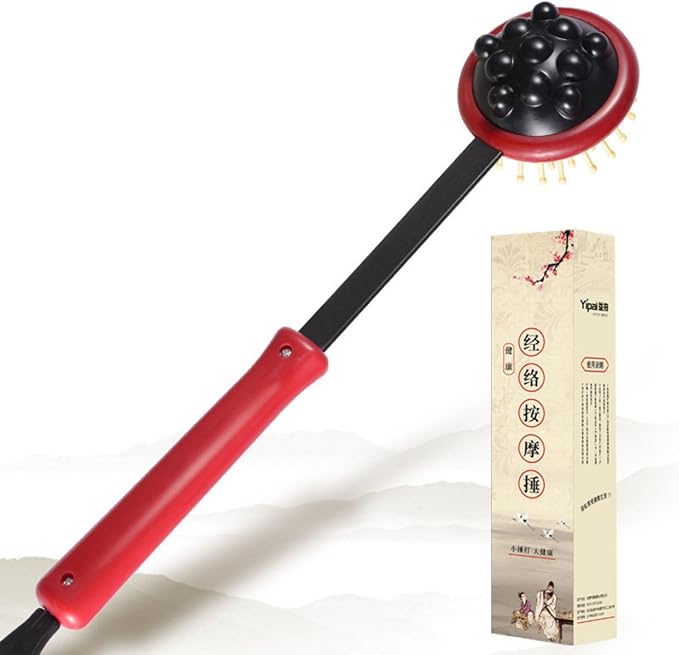 益拍按摩锤 Manual Body Massage Hammer 子经络捶棒健康拍痧板 Extendable Back Scratcher不求人敲打养生痒痒挠捶背器 HomeOffice Body Electric Massagers