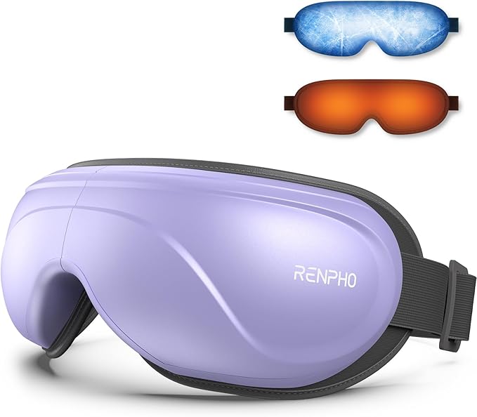 RENPHO Eye Massager with Heat and Cooling Birthday Gifts for Mom Dad Women Men Heated Eye Mask for Migraine Relief Reduce Strain Improve Sleep Eyeris 2