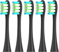 5pcs Replacement Brush HeadsCompatible for Oclean Toothbrush for Digital X Lite X10 Ultra Air2(5 Black)
