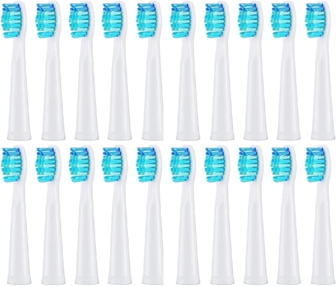 Compatible for Fairywill Replacement Toothbrush Heads for FW-507/508/551/515/917/959/2011FW-D1/D3/D7/D8(White)