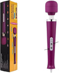 Generic Cordless Wand Handheld Massager Magic Body Therapy Electric 10X Multi-Speed Strong Vibration USB Rechargeable Purple (White)