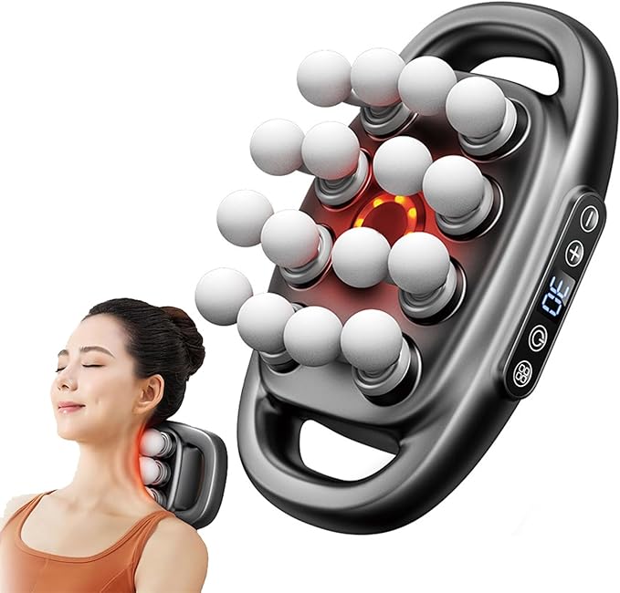 16 Head Massage Gun Deep Tissue with 16 Massages Heads Electric Massager Tool for LegsArmsWaistBackButtocksFull Body Muscle Pain ReliefIdeal Gifts for WomenMen Momand Dad