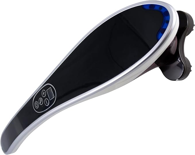 Rechargeable Handheld Back &amp Neck Massager for Pain Relief Deep Tissue - Electric Double Head - Electric Percussion Body Massage for Shoulder Leg Muscles Neck &amp Foot Massager - Full Body Ma