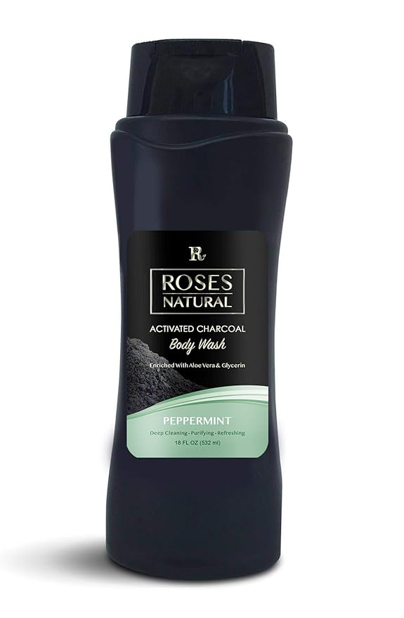 Natural Activated Charcoal Body Wash (Peppermint)