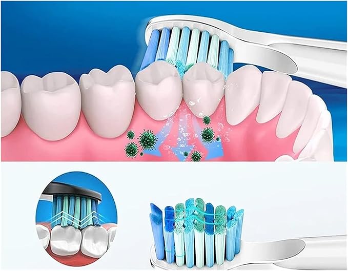 10 Pcs Toothbrush Head Compatible for FW-507/508/515/551/917/959/2011/D1/D3/D7(Purple)