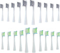 20pcs Brush Head ReplacementCompatible for Oclean X/X PRO/ Z1 Toothbrush Soft Bristle Brushes Replaceable(10 Grey 10 White)