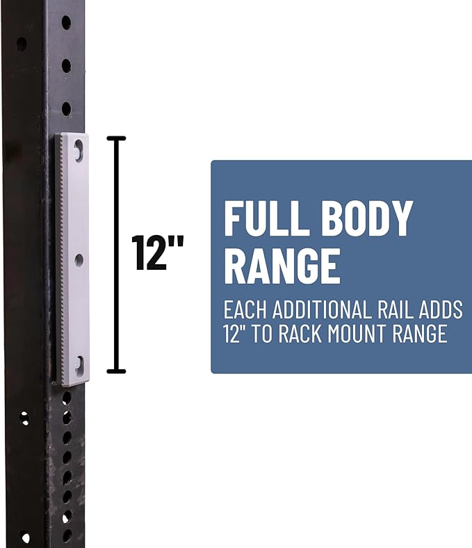12” Rack Rail for Massage Gun Holder | Rail for Adjustable Back Massage Gun Mount | Hands-Free Self-Massage | for Theragun &amp Most Massage Guns