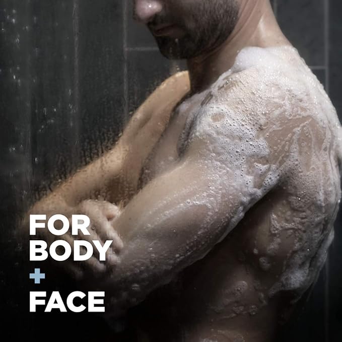 DOVE MEN + CARE Shower Tool 4 Count For Stronger Healthy-Feeling Skin Active Clean Scrubs and Exfoliates for a Deeper Clean With Body Wash