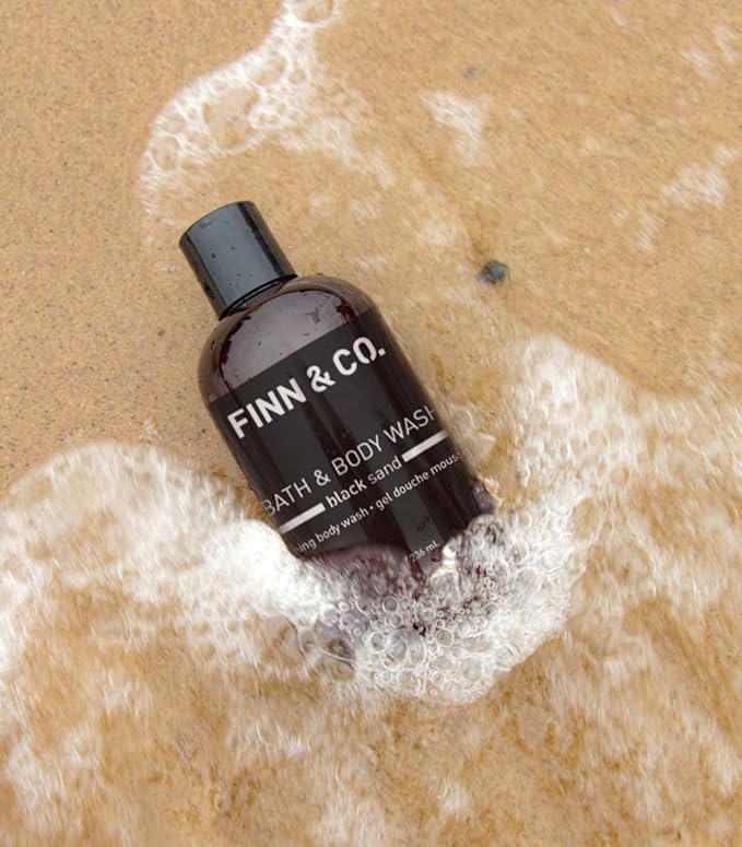 FINN &amp CO. Black Sand Body Wash Beach-Inspired Fragrance Hydrating &amp Moisturizing Aloe &amp Green Tea Soothes &amp Softens Skin Cruelty-Free Luxury Shower Essential For Men &amp Women