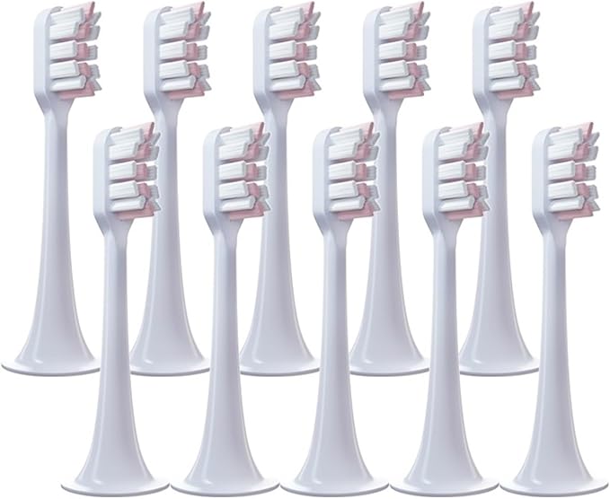 Compatible for T300 T500 T700 Toothbrush Nozzles(10PCS Pink-Standard)