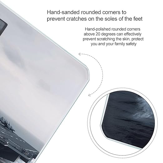 Aircraft Carrier Weight Scale for Body Weight Digital Bathroom Scale High Capacity Accurate Digital Weighing Scales and Easy-to-Read on Backlit LCD Display Scales