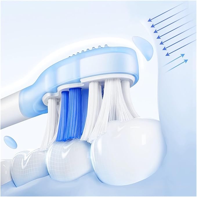 Replacement Toothbrush HeadsCompatible for SOOCAS X3U/X3pro/D2/D3S/D5 Brush Head Nozzle Jets(2 Soft Black)