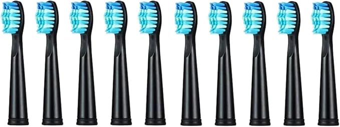 10Pcs Replacement Brush Heads Compatible for Toothbrush FW/SG 507/508/515/551/917/959/908(10pcs Black)