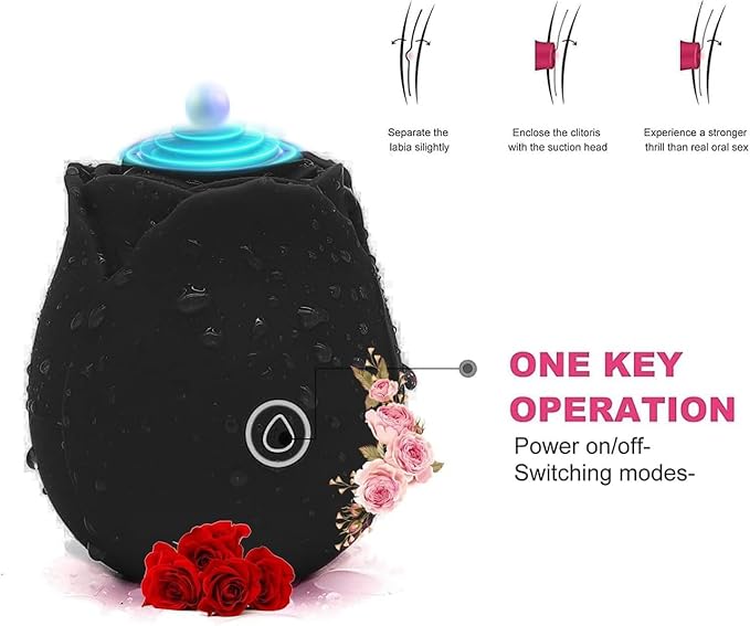 2026 Upgraded Version 10 Intense Suction Patterns 10 Continuous Insertion Rose Adult Tool 2025 Women Toys Automatic Electric Adult Toys Machine USB Rechargeable XJH-Black54