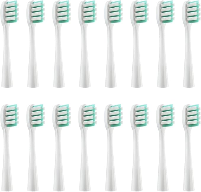 4/8/16Pcs Replacement Toothbrush Heads Compatible for Y1/Y1S/Y1pro/Y3/Y4/Y5/P1/P3/P4/P5/P10/U1/U2/U3/U4/U2S/U3S/F2/F1 Series(16white Care(Soft))