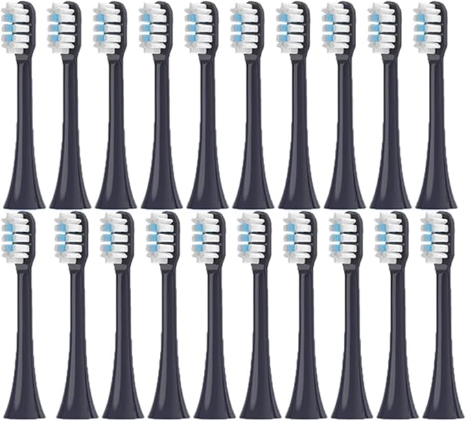4/8/12/16PCS for T501 Replacement Toothbrush Heads Electric Vacuum Soft Bristle Brush(T501 black-20pcs)