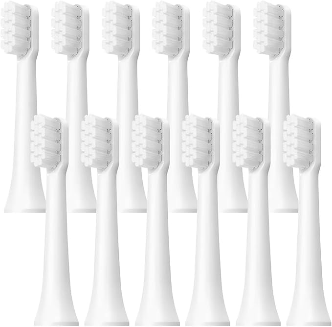 6/12Pcs Replacement Brush Heads Compatibility for XIAOMI MIJIA T100 Mes603 Toothbrush(T100-WH-12PCS)