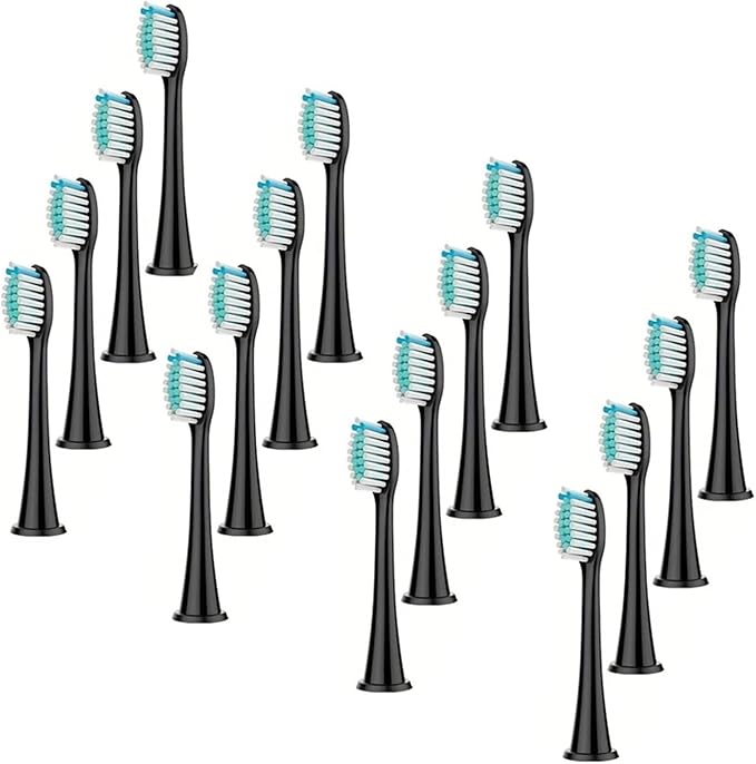 12/16/20pcs Replacement Toothbrush HeadsCompatible for Philips Sonicare Brush Head 4100 6500 6100 7500 5300(Black 16pc)