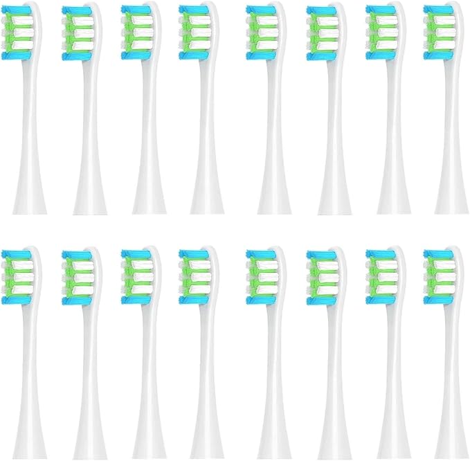 Compatible for Oclean 16PCS Replacement Brush Heads - Sonic X/X Pro/Z1/SE/F1/One/PW01-09/P5(16 White)