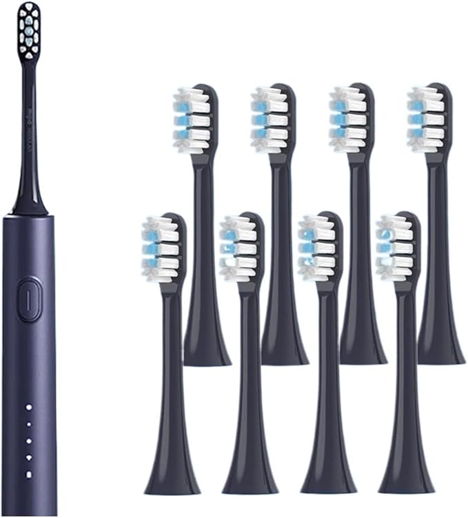 T301/T302/T501/T501C Replacement Toothbrush Heads for Soft Bristle Brush(Black-16pcs)