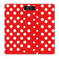 Digital Bathroom Scale for Body Weight Scale with Bright LCD Display High Accuracy Step-On Technology Auto On/Off Red White Polka Dot Digital Scales 400 Lbs /180kg