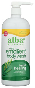 Alba Botanica Very Emollient Bath and Shower Gel Herbal Healing 32 Ounce