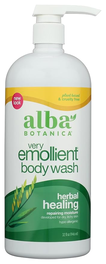 Alba Botanica Very Emollient Bath and Shower Gel Herbal Healing 32 Ounce