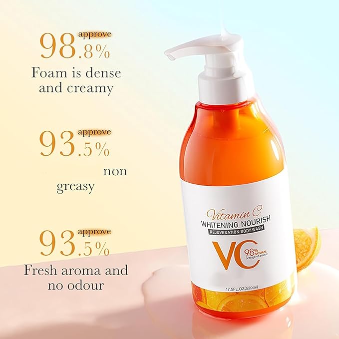 Vitamin C &amp Lemon Niacinamide Body WashNatural Vitamin C Nourish Rejuvenation Body WashDeep Cleansing &amp Nourishingfor all Skin Types (1PCS)