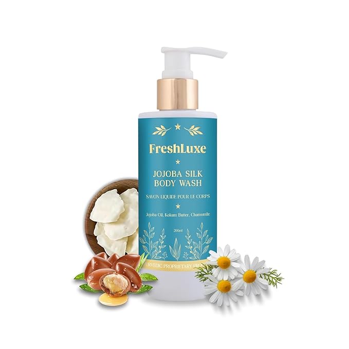 FreshLuxe Silk Bodywash | Jojoba Oil Kokum Butter &amp Chamomile | Gel-Based | Unisex | 200ml