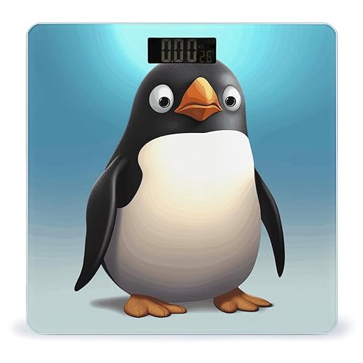 Cute Penguin Bathroom ScaleHighly Accurate Digital Weighing Machine for People Bright LED Display Weight Scale for The Aldult Home Use